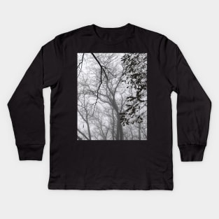 Foggy forest Kids Long Sleeve T-Shirt